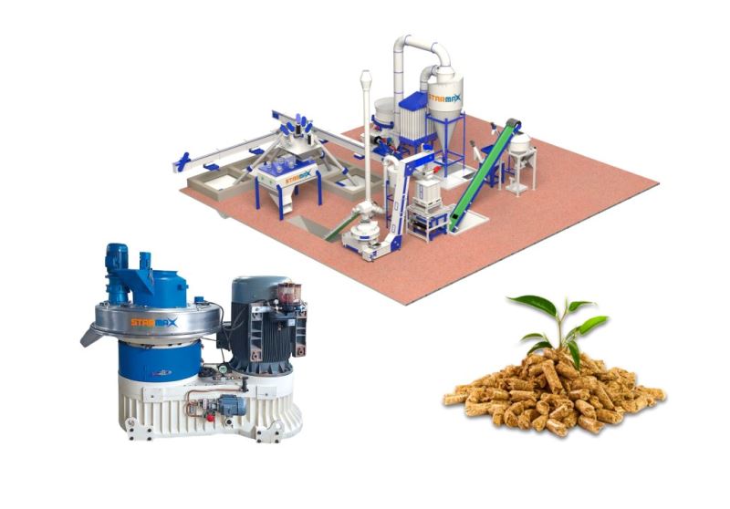 Installations de granulation de biomasse