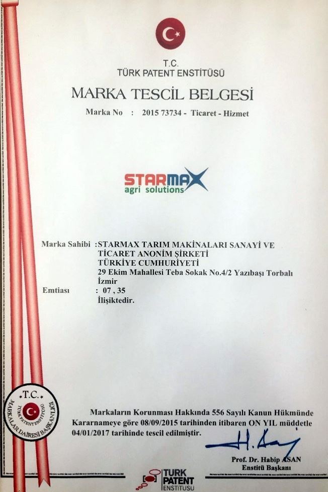 Starmax Agri Solutions - Marka Tescil Belgesi